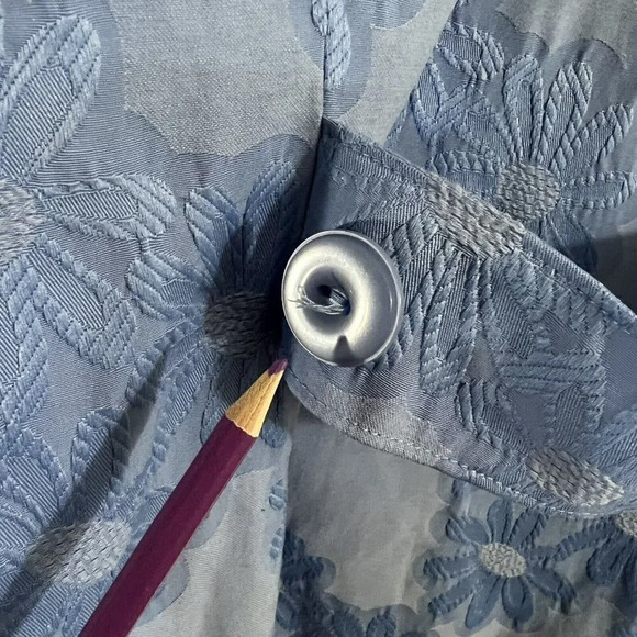 Sag Harbor Light Blue Floral Blazer Button Up Jacket Womens 18 Shoulder Pads - Picture 12 of 12